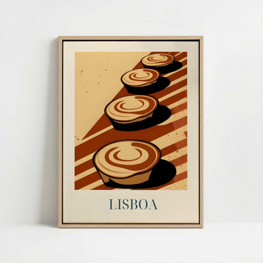 Framed Canvas - Framed canvas in oak color frame