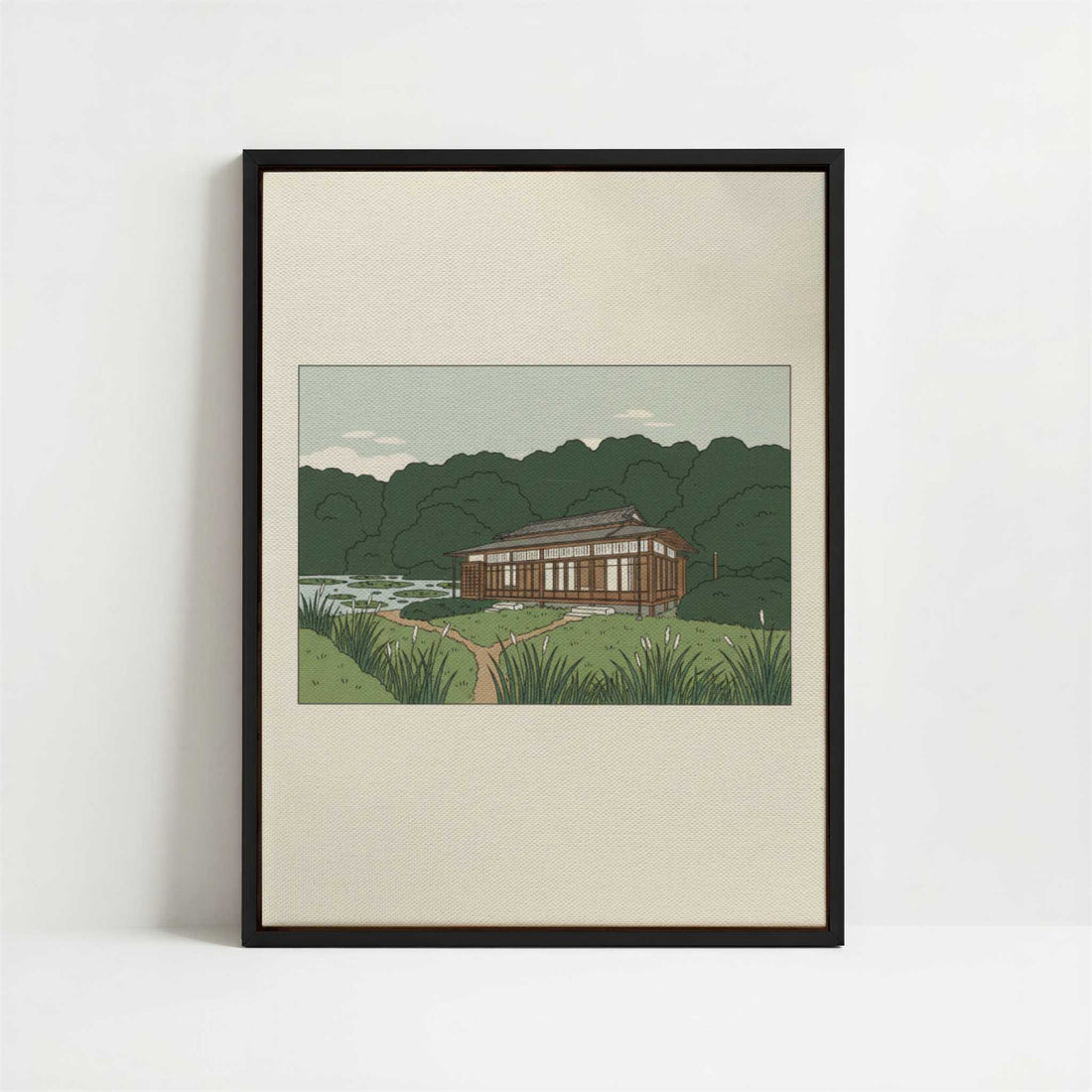 Framed Canvas - Framed canvas in black frame