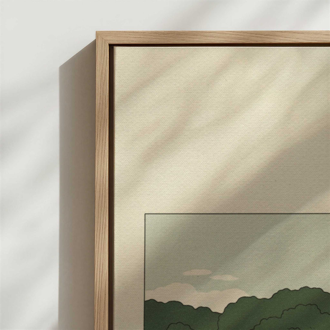 Framed Canvas - Close-up detail and texture of the framed canvas