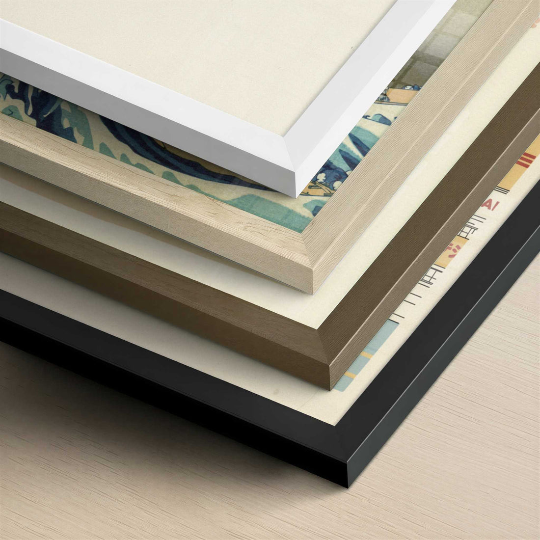 Paths Through Meiji Jingu, Tokyo - Art Print - Close-up detail of the different frames