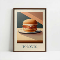 Framed Canvas - Framed canvas in dark wood color frame