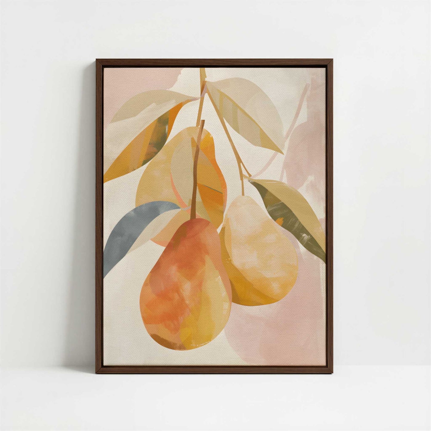 Framed Canvas - Framed canvas in dark wood color frame