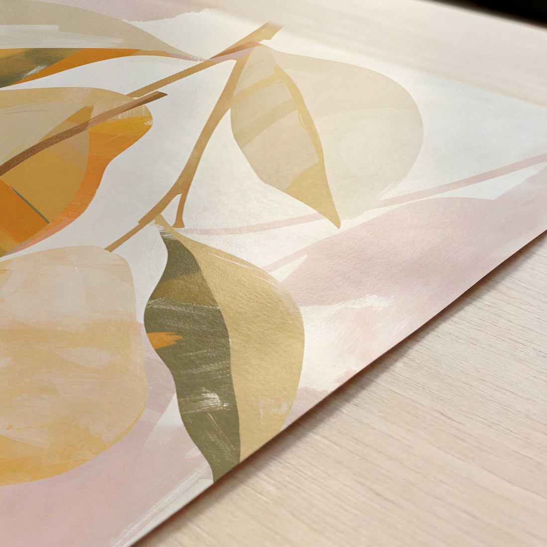 Pears in Bohemian Style - Art Print - Close-up detail of the art print