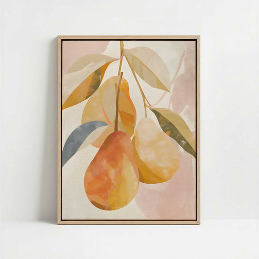 Framed Canvas - Framed canvas in oak color frame