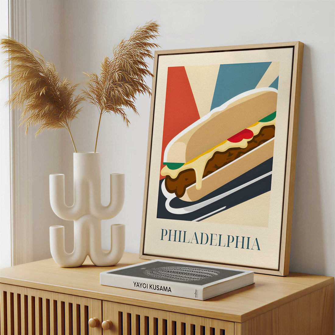 Framed Canvas - Framed canvas in a stylish interior setting