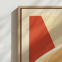 Framed Canvas - Close-up detail and texture of the framed canvas