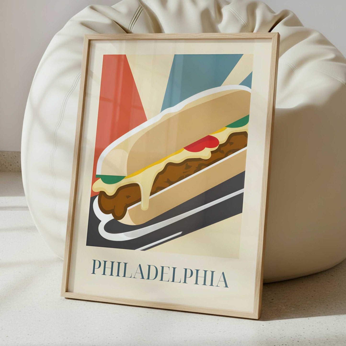 Philly Cheesesteak from Philadelphia, USA - Art Print - Interior inspiration