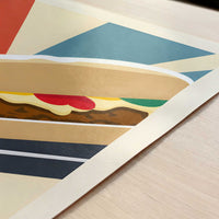 Philly Cheesesteak from Philadelphia, USA - Art Print - Close-up detail of the art print