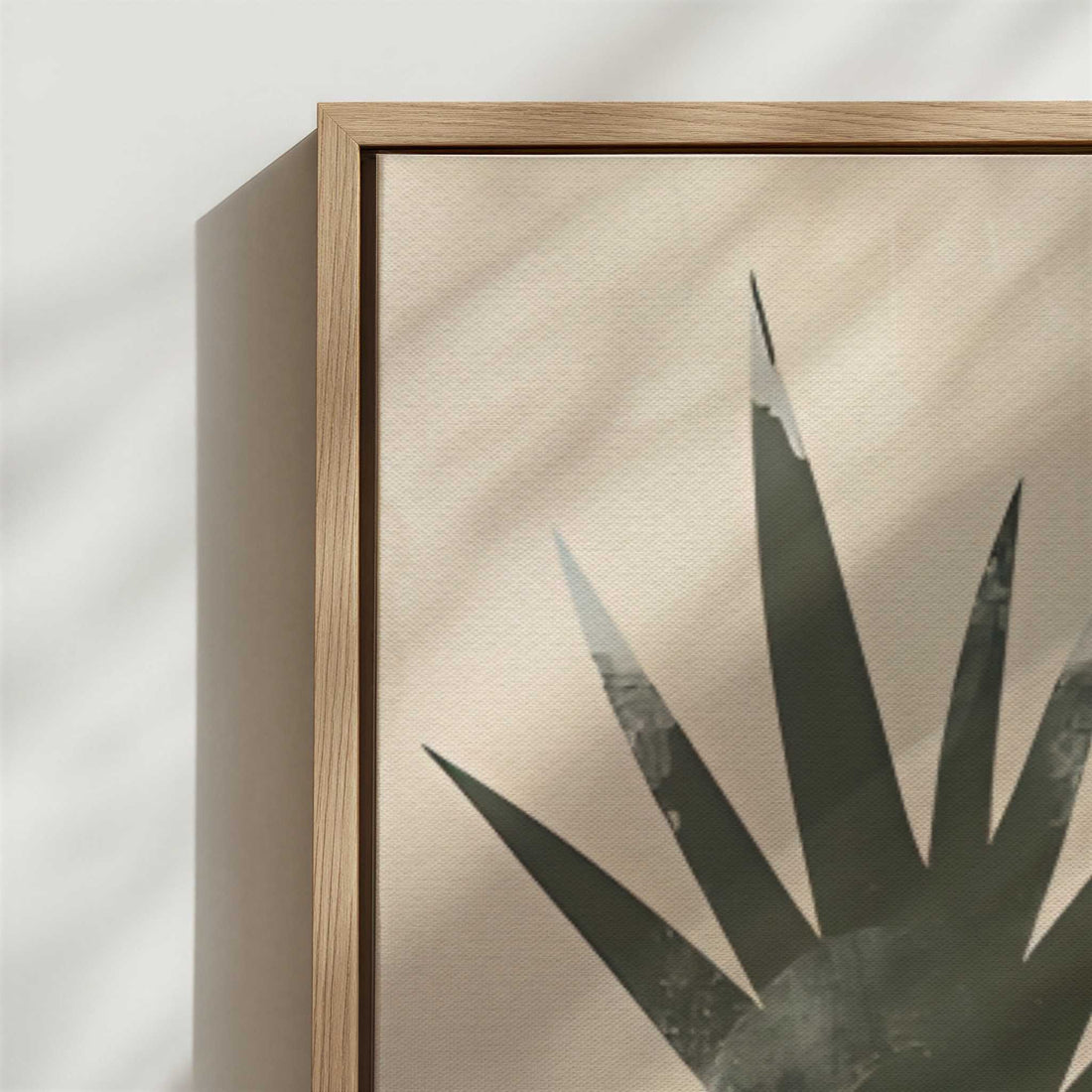 Framed Canvas - Close-up detail and texture of the framed canvas