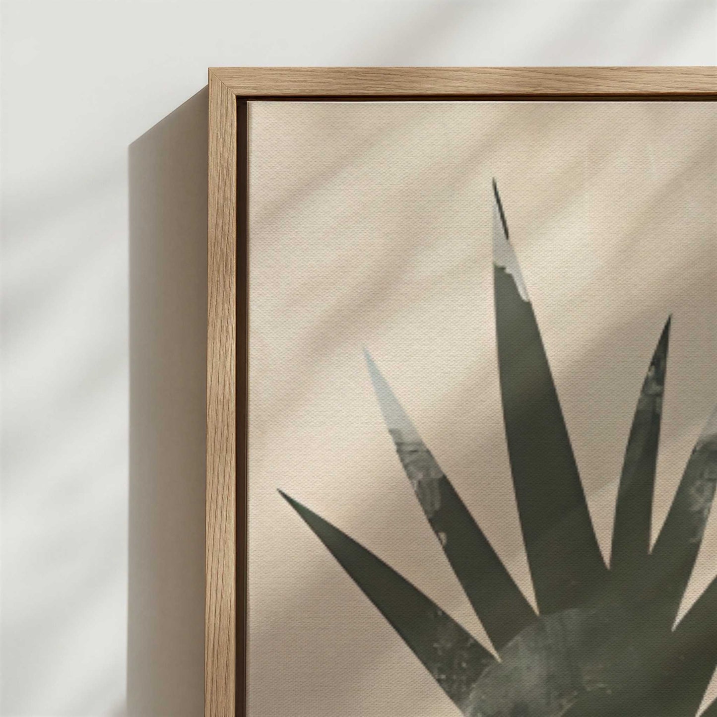 Framed Canvas - Close-up detail and texture of the framed canvas