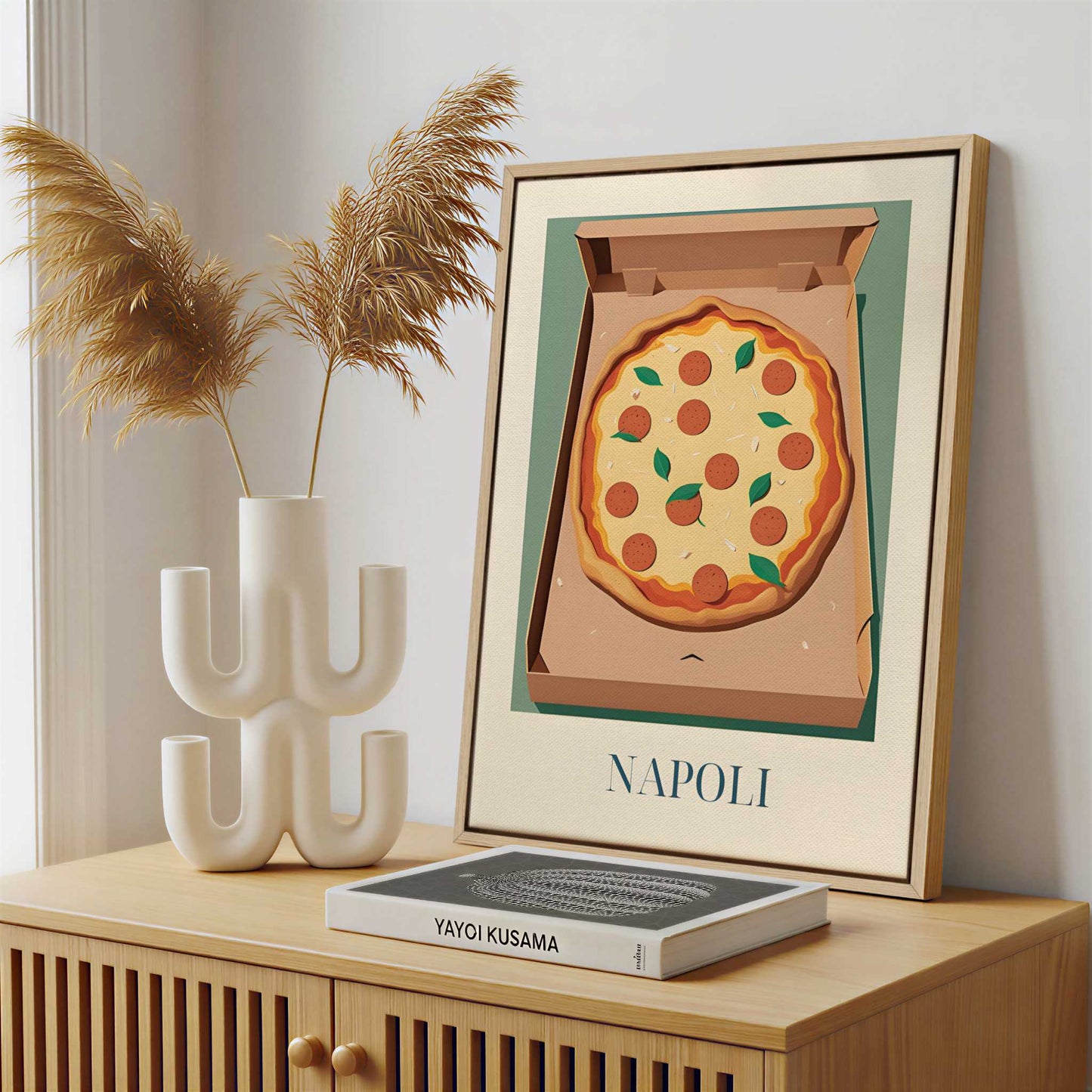 Framed Canvas - Framed canvas in a stylish interior setting