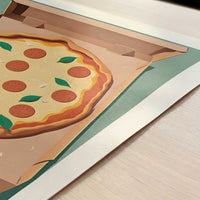 Pizza from Naples, Italy - Art Print - Close-up detail of the art print