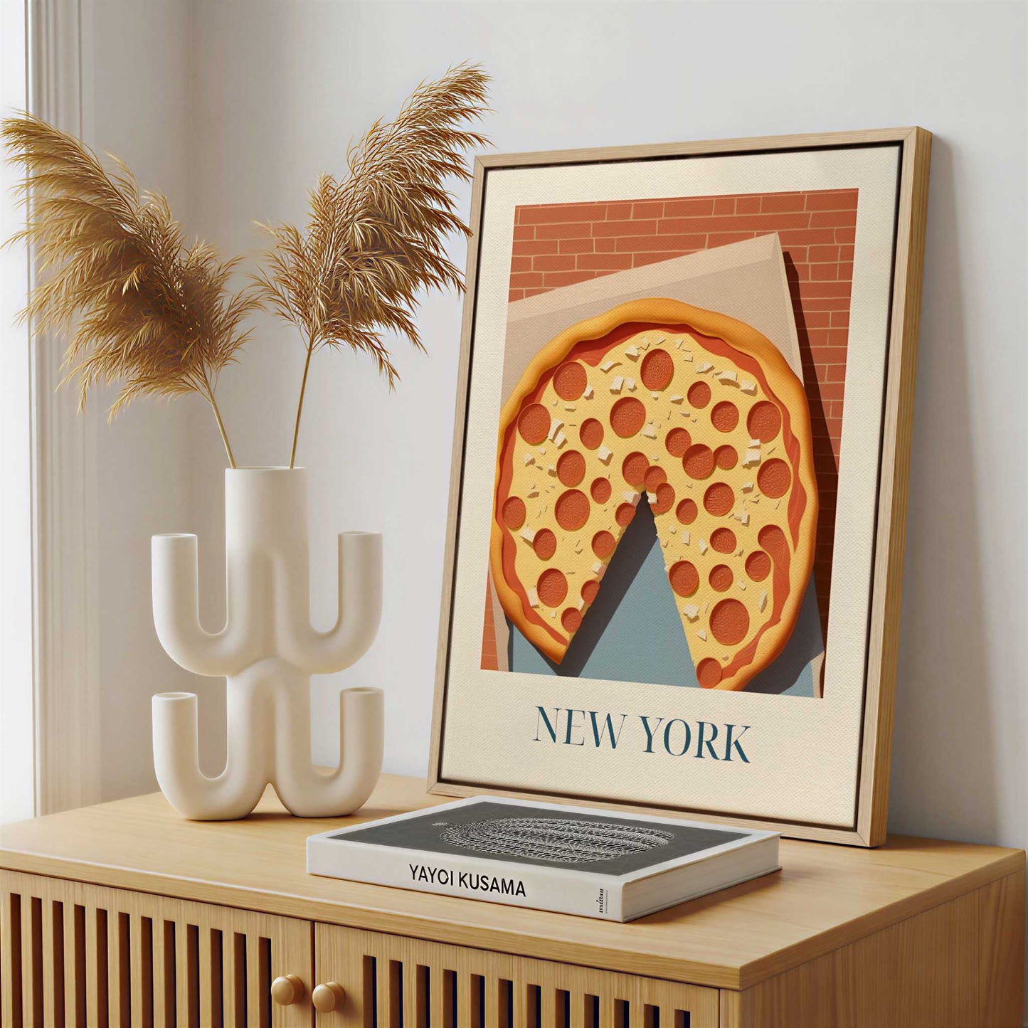 Framed Canvas - Framed canvas in a stylish interior setting