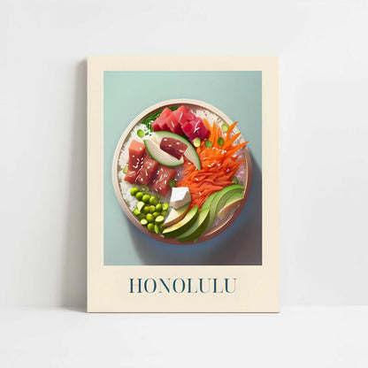 Pokebowl from Honolulu, Hawaii - Art Print - Unframed art print