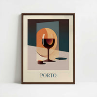 Framed Canvas - Framed canvas in dark wood color frame