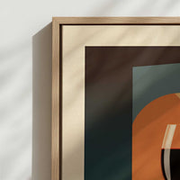 Framed Canvas - Close-up detail and texture of the framed canvas