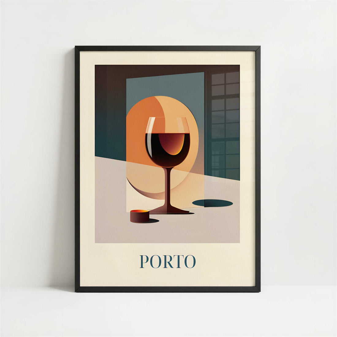 Port wine from Porto, Portugal - Art Print - Art print in black frame