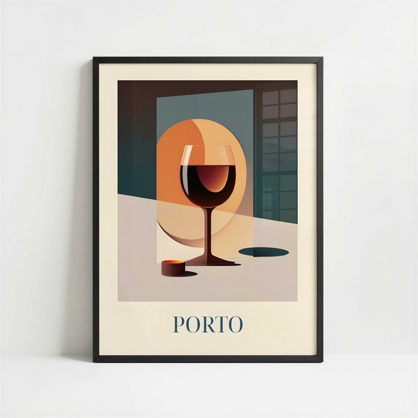 Port wine from Porto, Portugal - Art Print - Art print in black frame