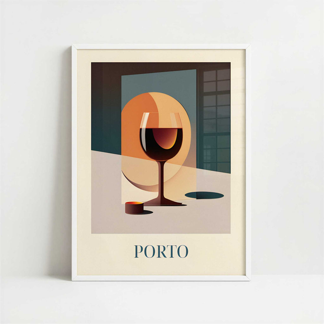 Port wine from Porto, Portugal - Art Print - Art print in white frame