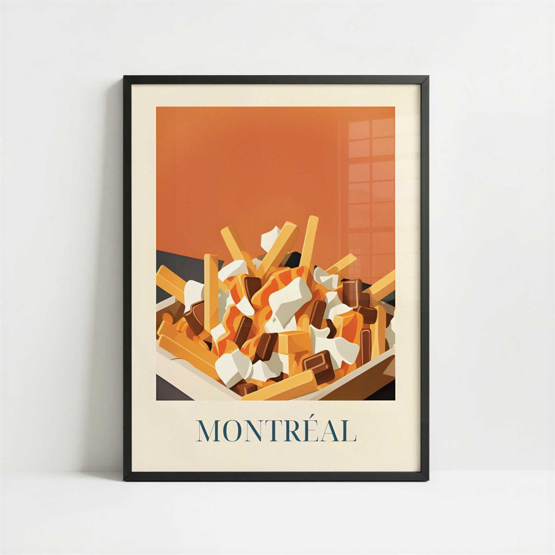 Poutine fries from Montreal, Canada - Art Print - Art print in black frame