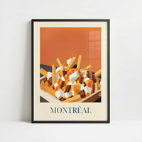 Poutine fries from Montreal, Canada - Art Print - Art print in black frame