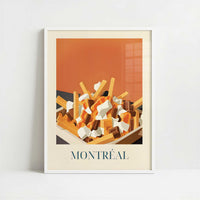 Poutine fries from Montreal, Canada - Art Print - Art print in white frame