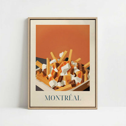 Framed Canvas - Framed canvas in oak color frame