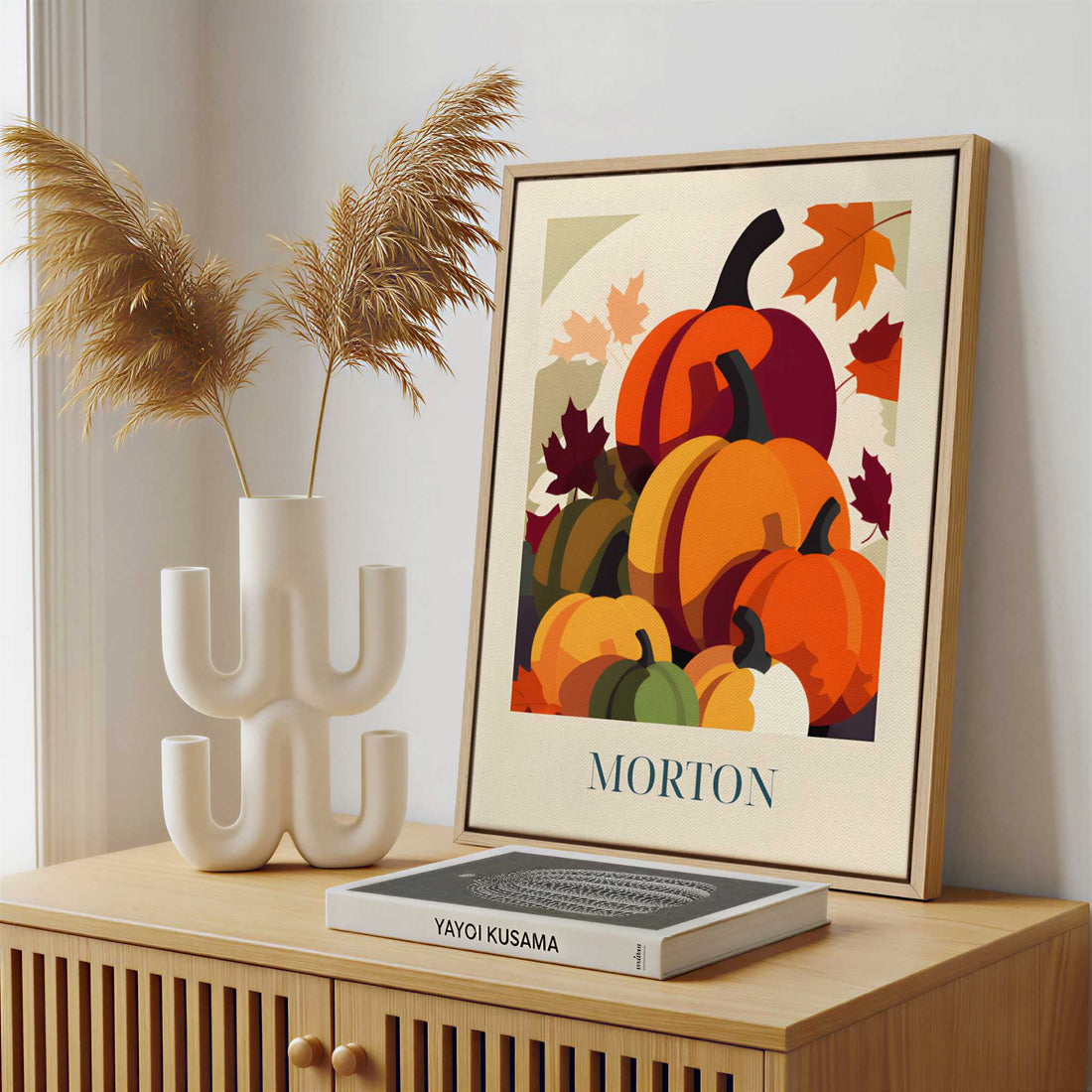 Framed Canvas - Framed canvas in a stylish interior setting