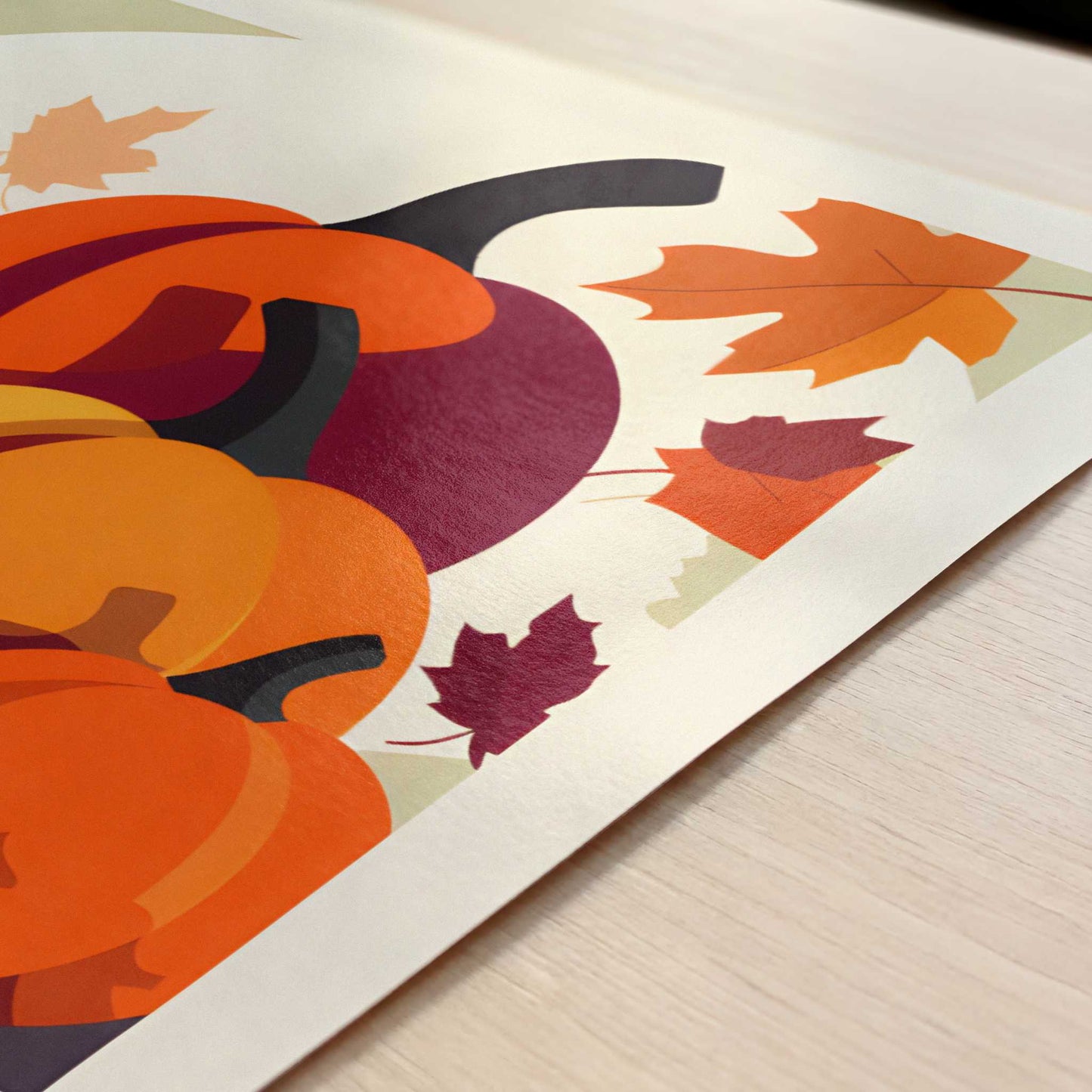 Pumpkins from Morton, United States - Art Print - Close-up detail of the art print