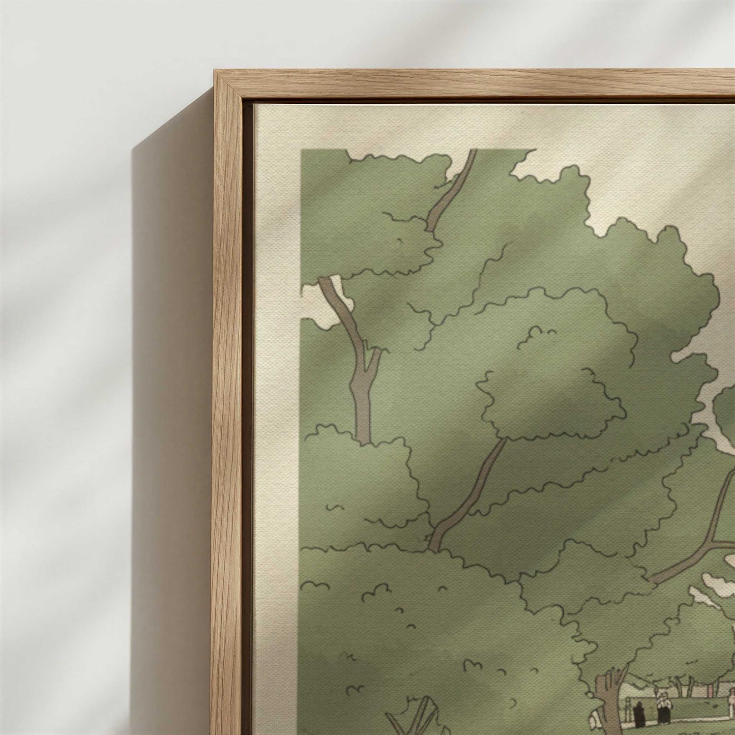 Framed Canvas - Close-up detail and texture of the framed canvas