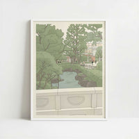 Quiet Paths Around Senso-ji, Tokyo - Art Print - Art print in white frame