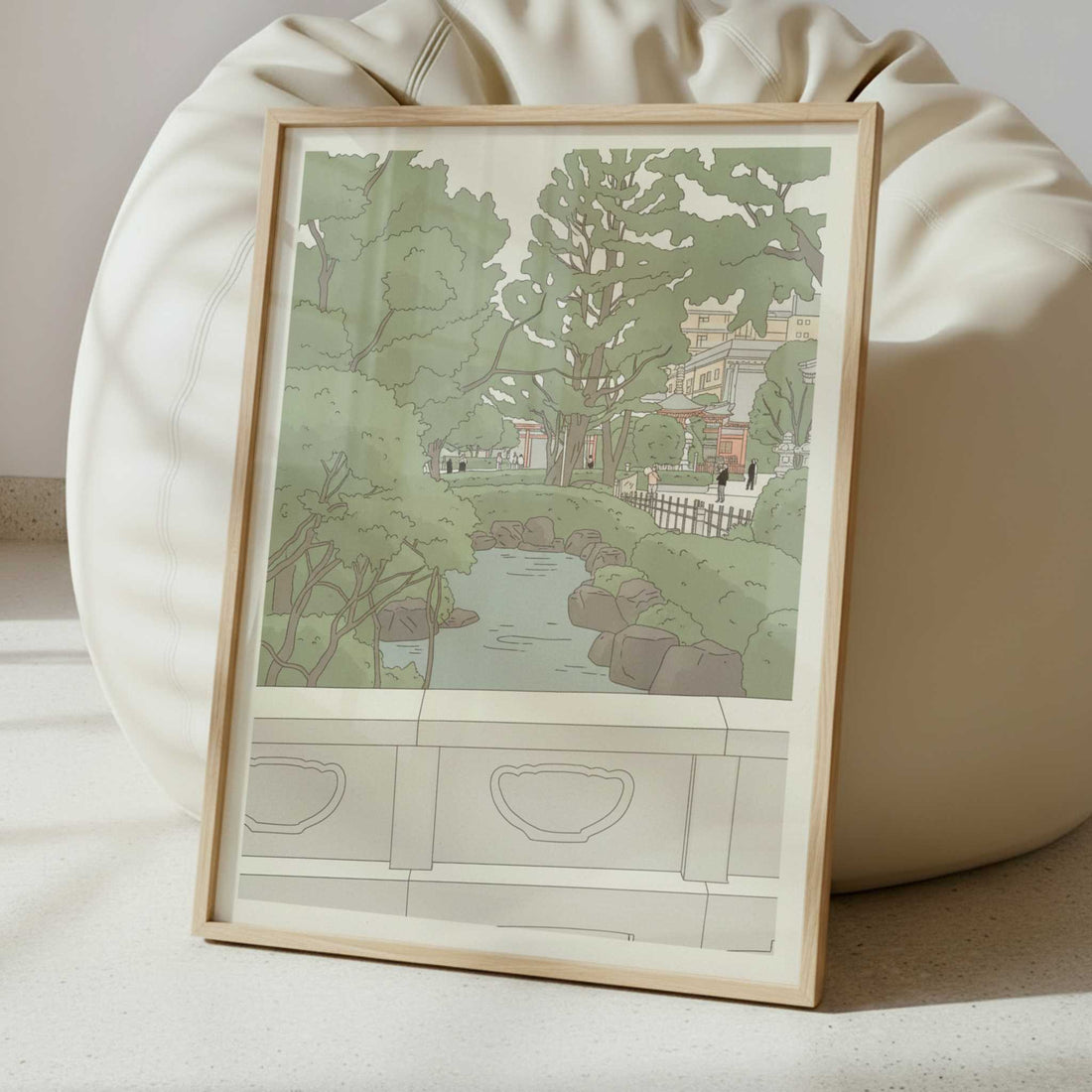 Quiet Paths Around Senso-ji, Tokyo - Art Print - Interior inspiration