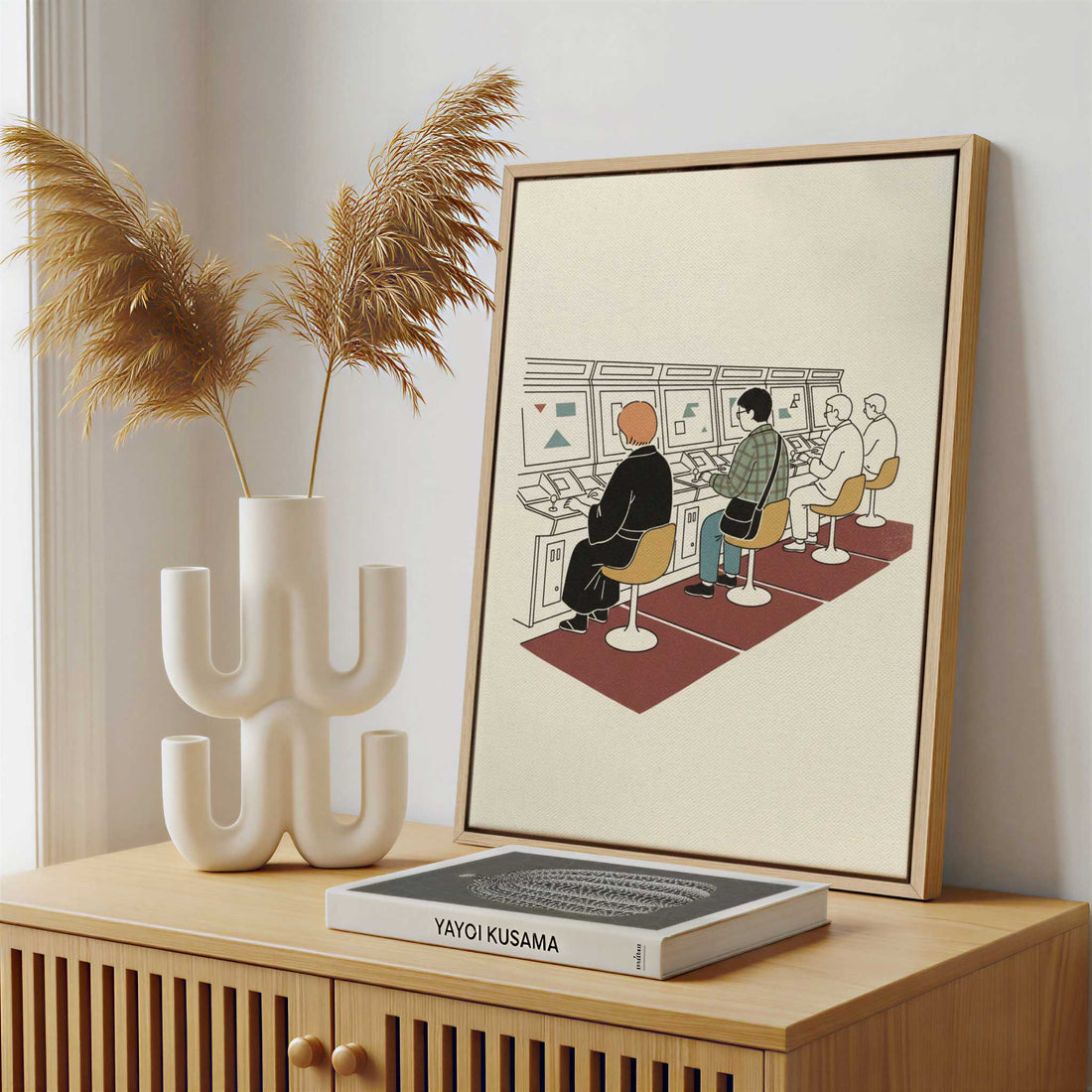 Framed Canvas - Framed canvas in a stylish interior setting