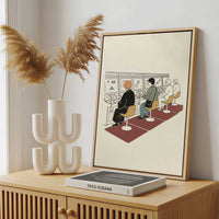 Framed Canvas - Framed canvas in a stylish interior setting