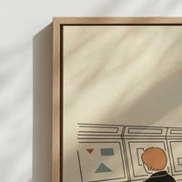 Framed Canvas - Close-up detail and texture of the framed canvas