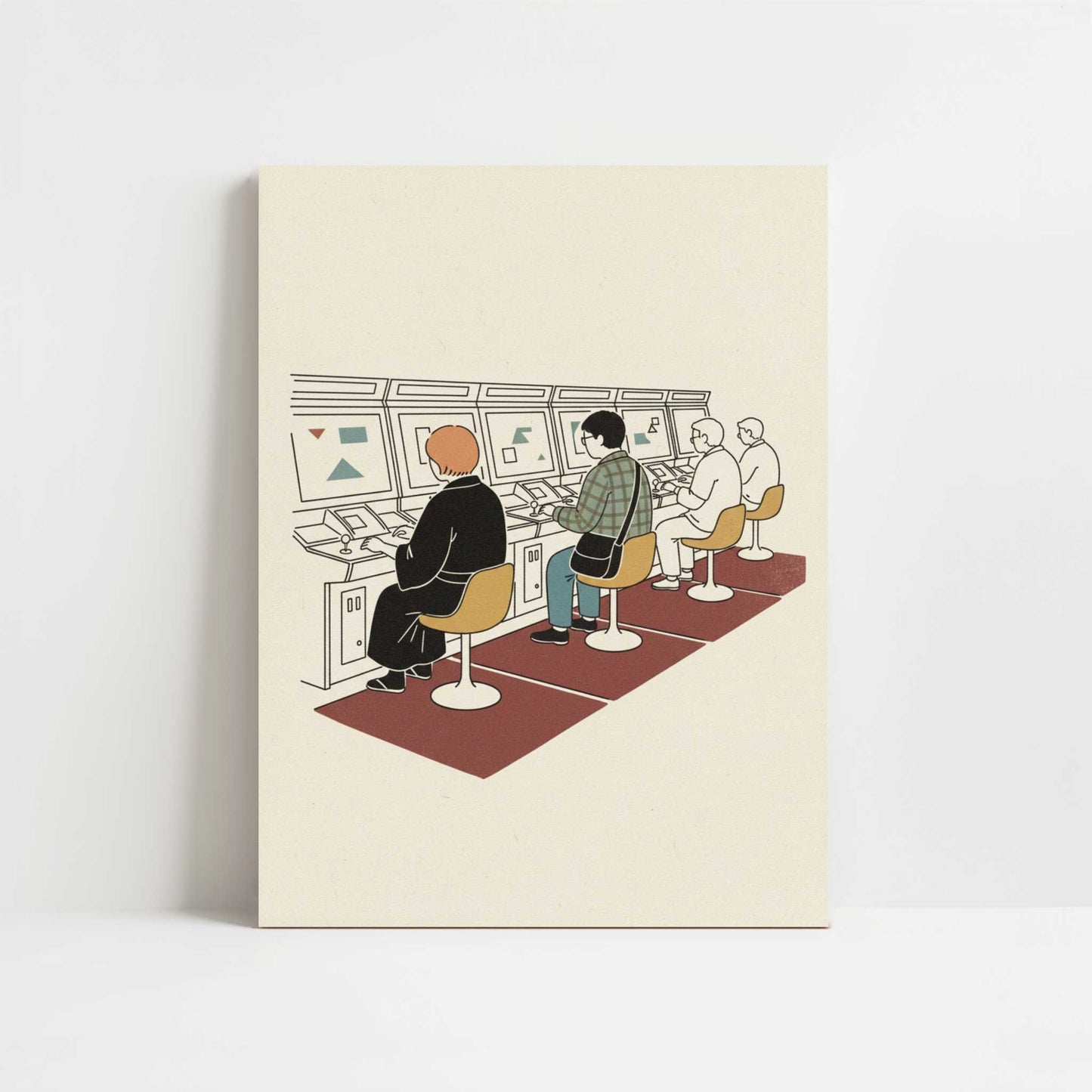 Quiet Players of Tokyo’s Game Halls - Art Print - Unframed art print