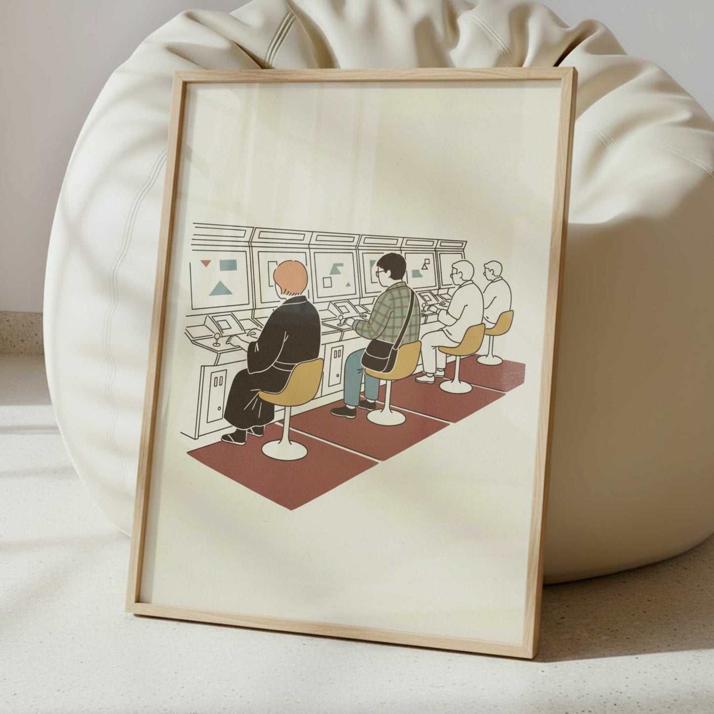 Quiet Players of Tokyo’s Game Halls - Art Print - Interior inspiration