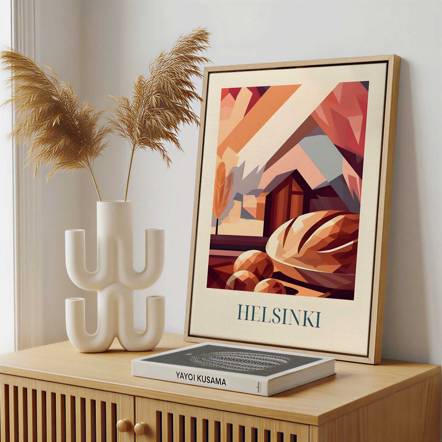 Framed Canvas - Framed canvas in a stylish interior setting