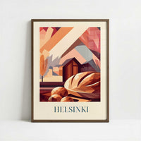 Rye bread from Helsinki, Finland - Art Print - Art print in dark wood frame