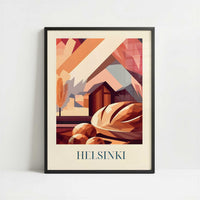 Rye bread from Helsinki, Finland - Art Print - Art print in black frame