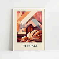 Rye bread from Helsinki, Finland - Art Print - Art print in white frame