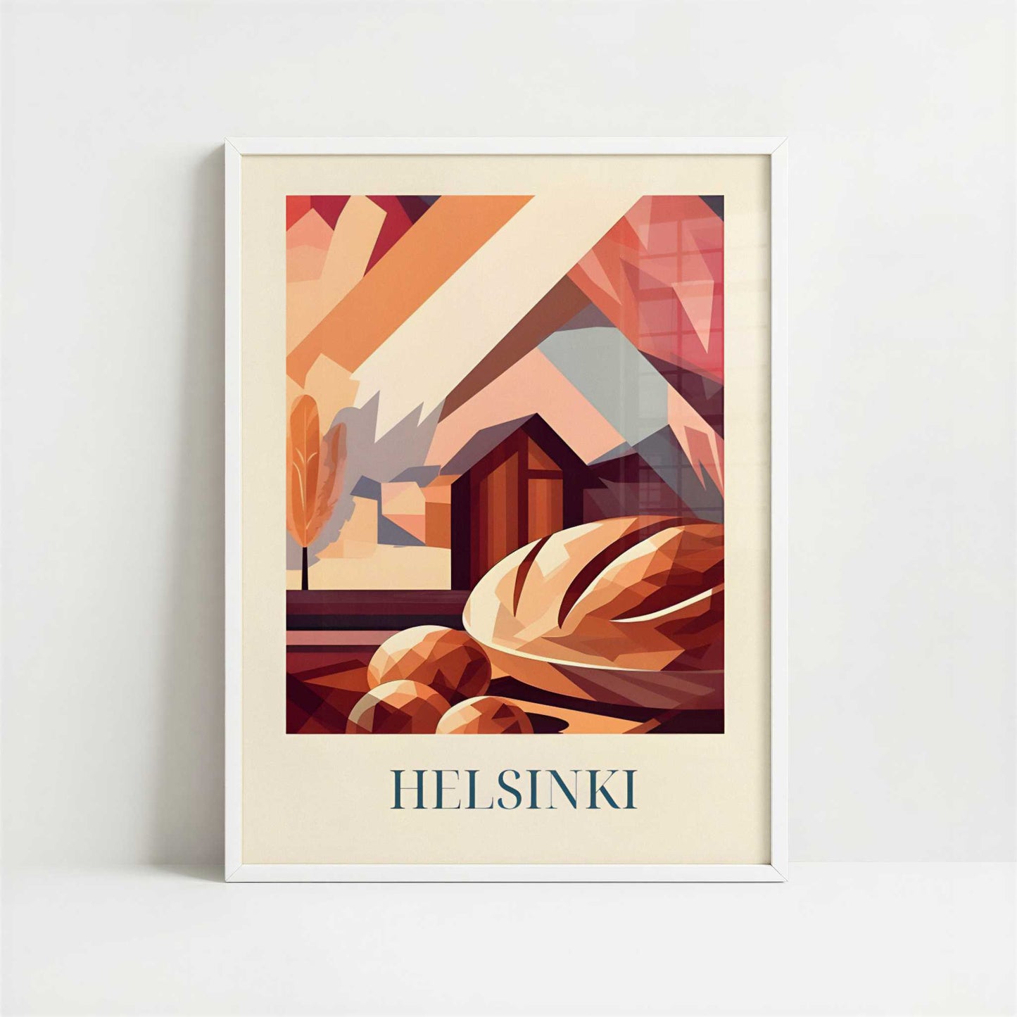 Rye bread from Helsinki, Finland - Art Print - Art print in white frame