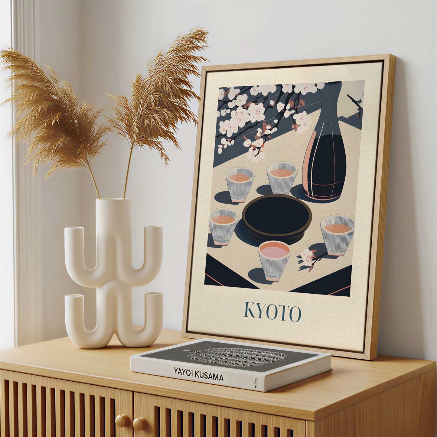 Framed Canvas - Framed canvas in a stylish interior setting