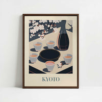 Framed Canvas - Framed canvas in dark wood color frame