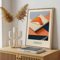 Framed Canvas - Framed canvas in a stylish interior setting