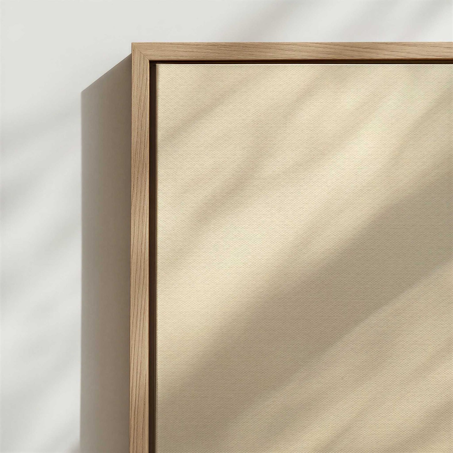 Framed Canvas - Close-up detail and texture of the framed canvas