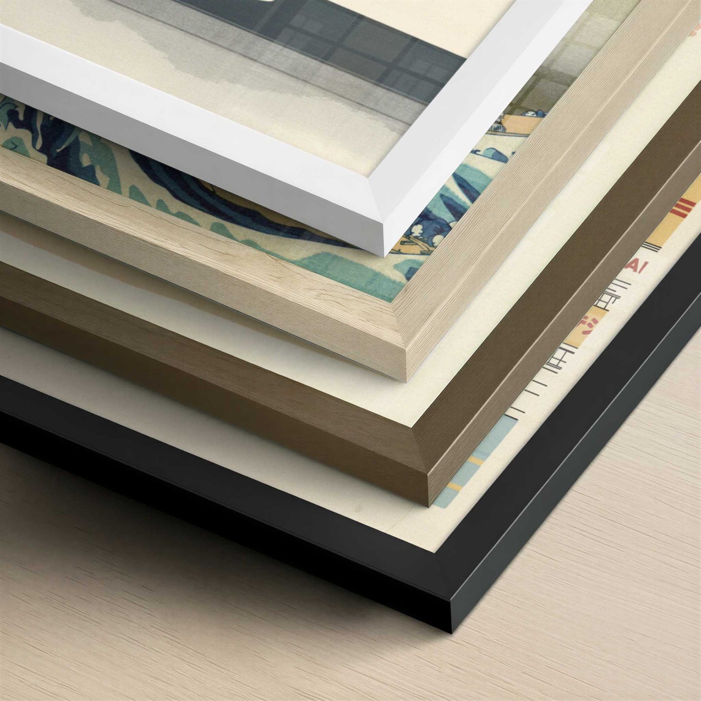 Salmon Passing by at the Sushi Bar - Art Print - Close-up detail of the different frames