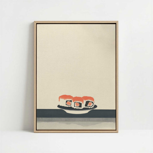 Framed Canvas - Framed canvas in oak color frame