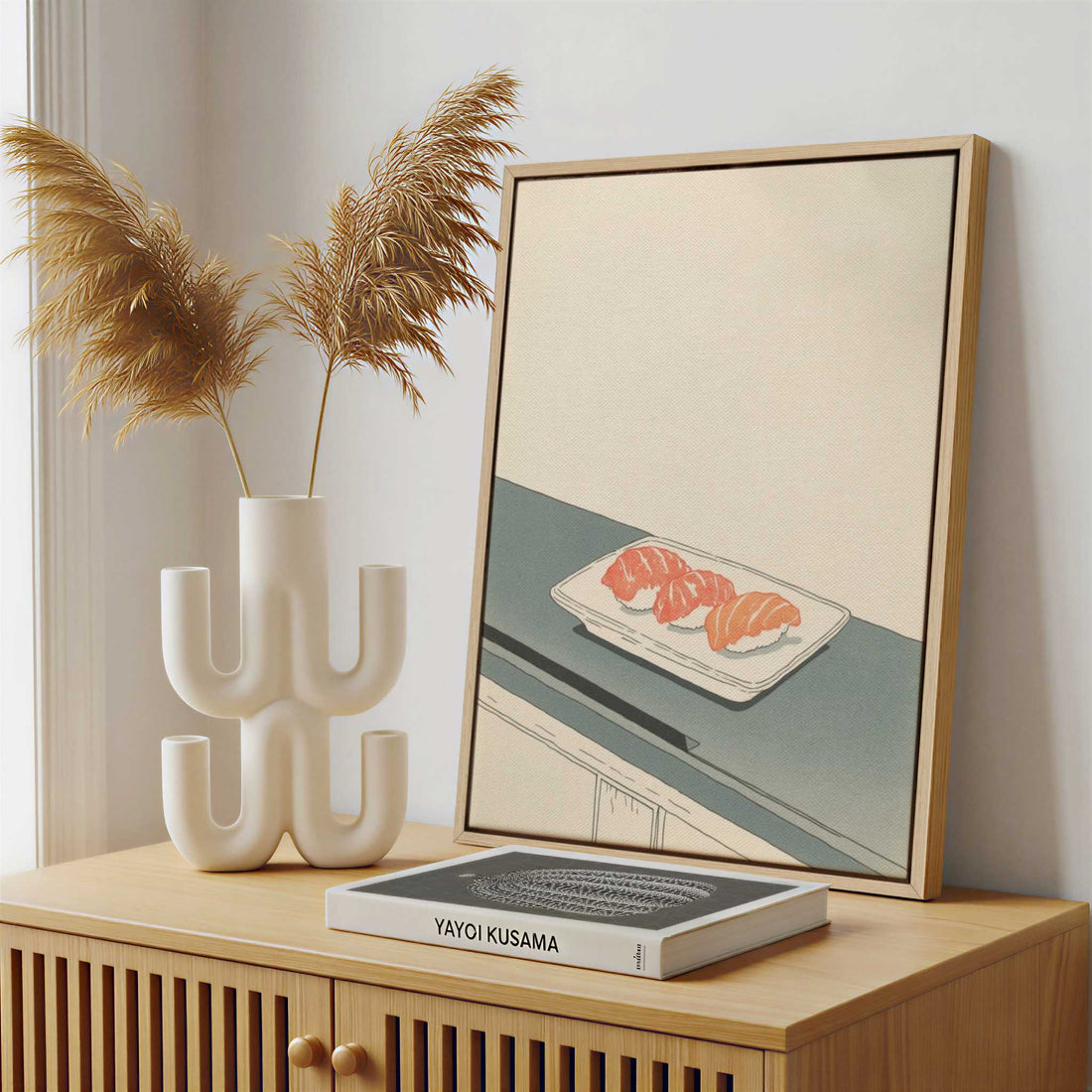 Framed Canvas - Framed canvas in a stylish interior setting