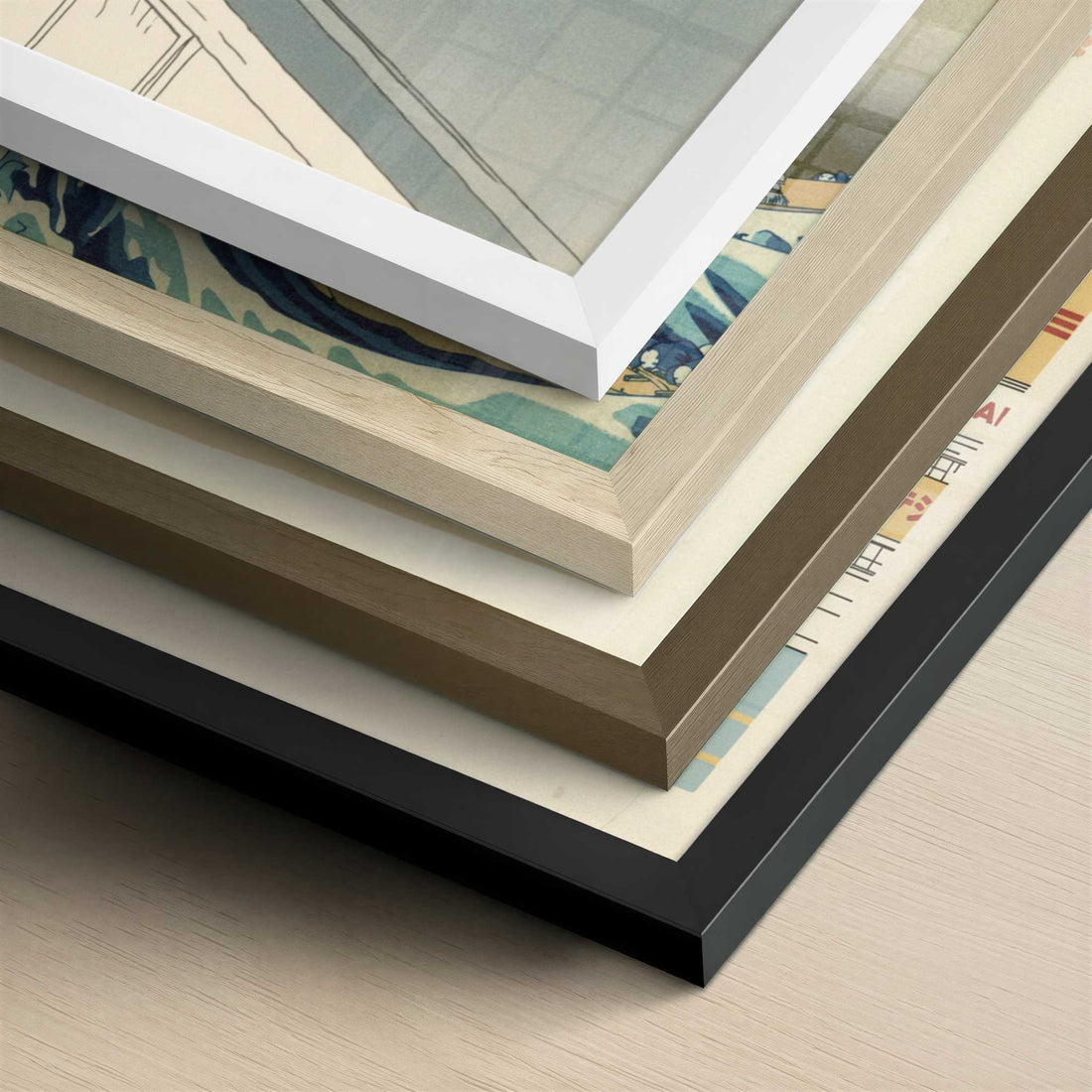 Salmon at Its Simplest - Art Print - Close-up detail of the different frames